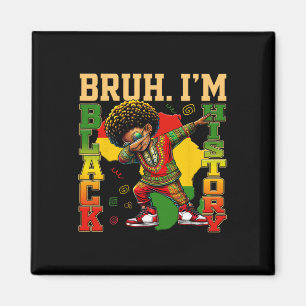 Aimant Je suis l'histoire noire Dabbing Afro Hommes Garço