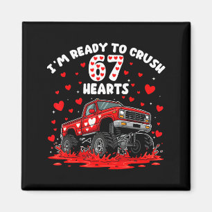 Aimant Je suis prêt à écraser 67 coeurs de camion drôle 6