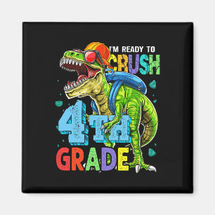 Aimant Je suis prêt à écraser le dinosaure de 4e année de