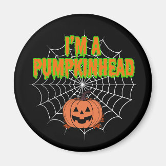 Aimant Je suis Pumpkinhead avec Spiderweb