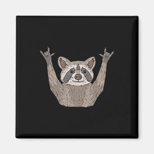 Aimant Je suis raccoon asl geste de la main surdité perte