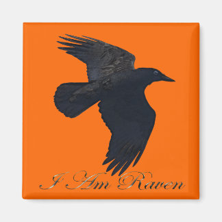Aimant JE SUIS RAVEN Flying Crow