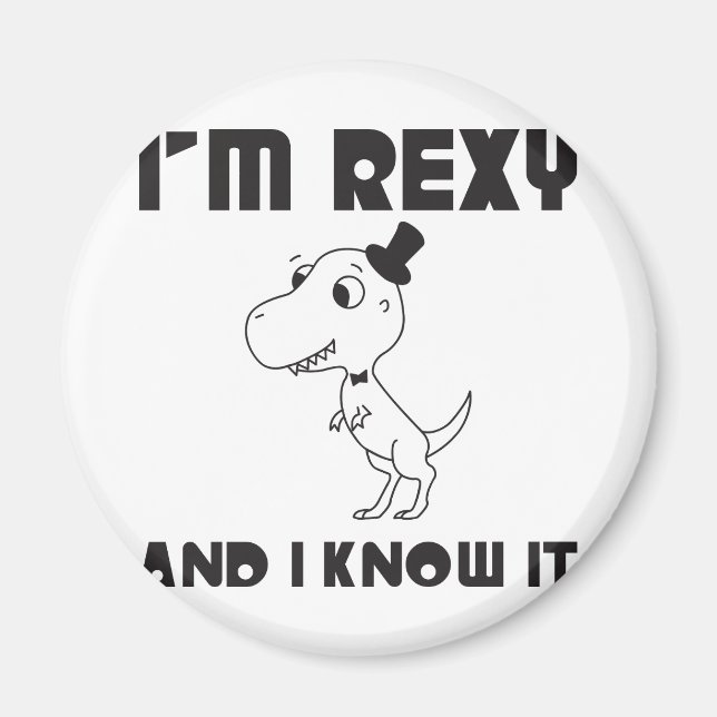 Aimant Je suis Rexy et je le sais (Devant)
