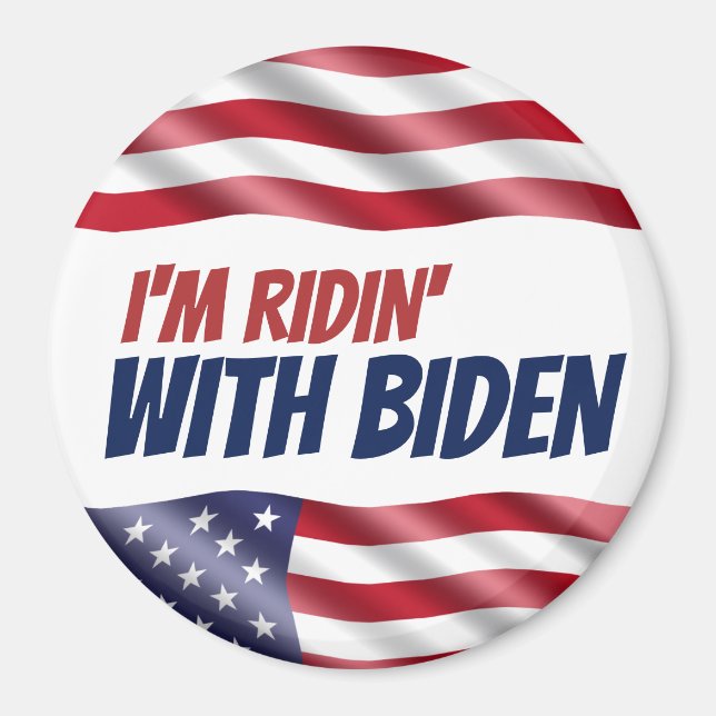 Aimant Je suis Ridin avec Biden Democrats Election 2024 (Devant)