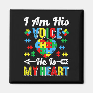 Aimant Je Suis Sa Voix Il Est Mon Coeur Autisme Maman Aut