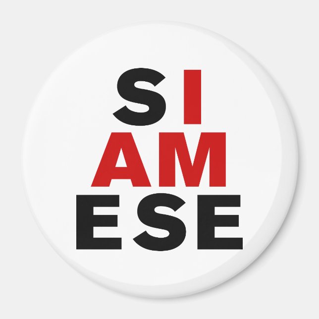 AIMANT JE SUIS SIAMESE (Devant)