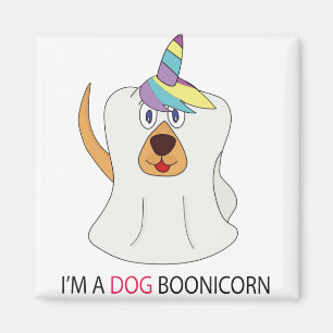 Aimant Je suis un chien Boonicorn mignon Ghost Unicorn