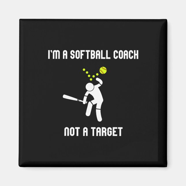 Aimant Je suis un coach Softll, pas une cible (Devant)