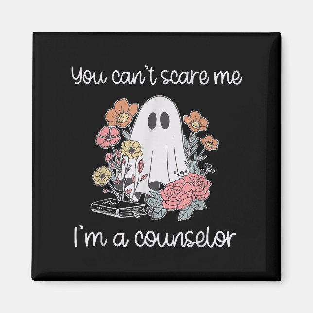 Aimant Je suis un conseiller Halloween Ghost Boo (Devant)