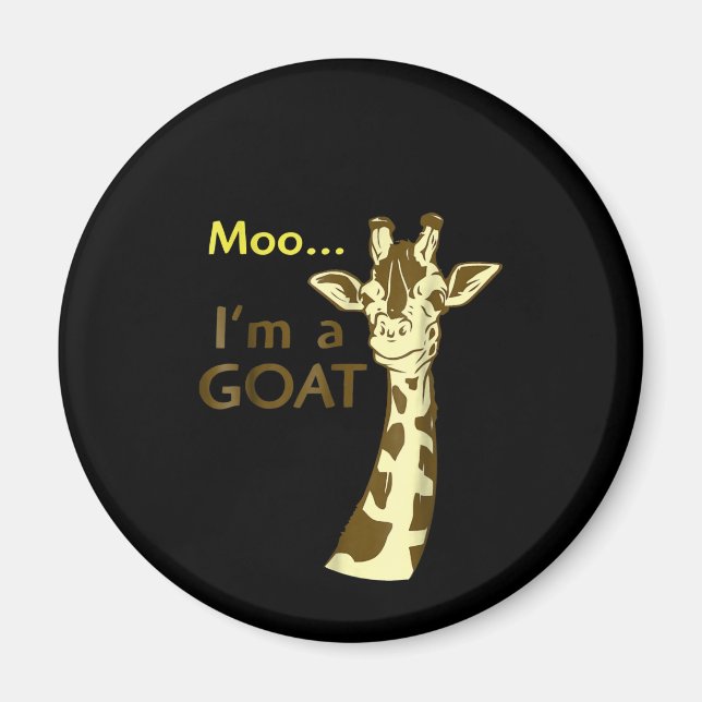 Aimant Je suis un Cool de chèvre qui confuse la Giraffe (Devant)