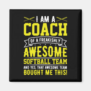 Aimant Je suis un entraîneur d'une équipe de softball gén