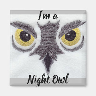 Aimant "Je suis un Hibou Nocturne"