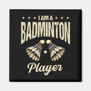 Aimant Je Suis Un Joueur De Badminton Racket Shutt 1