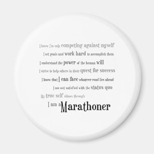Aimant Je suis un Marathoner