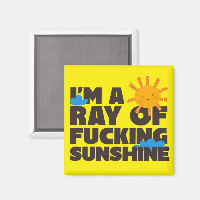 Aimant Je suis un rayon de soleil franchement drôl (Recto/Verso)