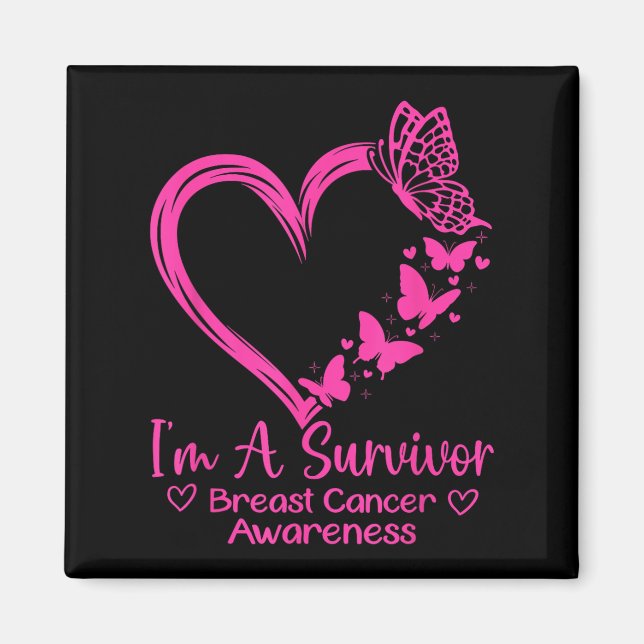 Aimant Je Suis Un Survivant Conscience Du Cancer Du Sein  (Devant)