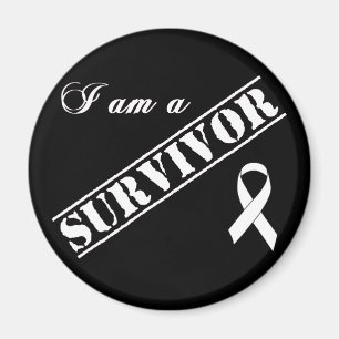 Aimant Je suis un survivant de cancer de poumon - ruban