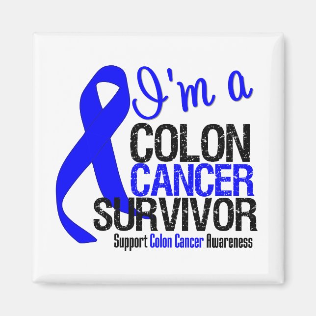 Aimant Je suis un survivant du cancer du côlon (Devant)