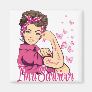 Aimant Je suis un survivant Rosie Riveter Cancer du sein