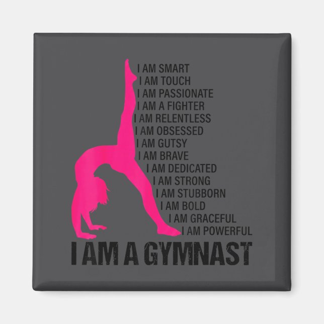 Aimant Je suis une gymnaste (Devant)