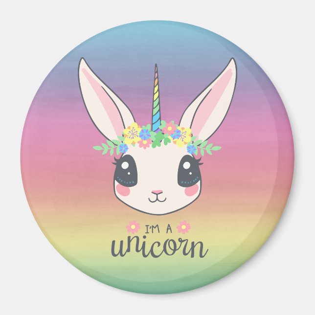 Aimant Je suis une licorne (Devant)