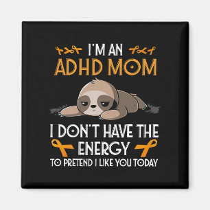Aimant Je suis Une Maman Adhd Sensibilisation Orange Ribb