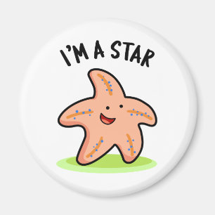 Aimant Je suis une star drôle d'étoile de mer Pun