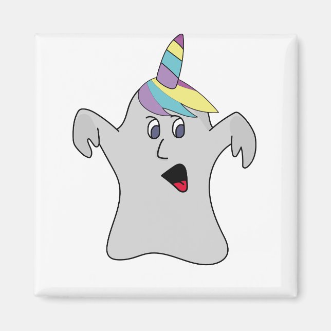 Aimant Je suis une Unicorne Boonicorn mignonne Ghost (Devant)