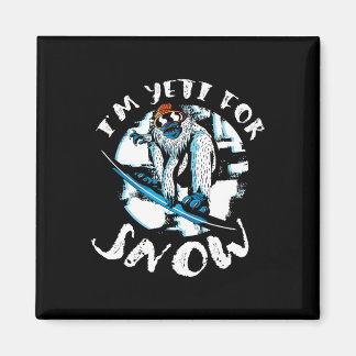 Aimant Je suis Yeti pour Snow Bigfoot Sasquatch Snowboard
