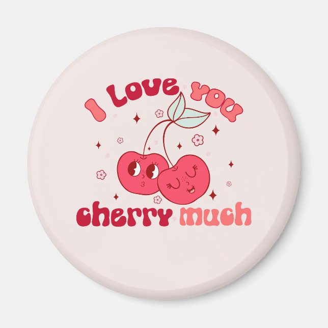Aimant Je T'Aime Beaucoup Cherry (Devant)