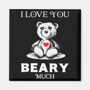 Aimant Je t'aime beaucoup ours amant hommes femmes drôle
