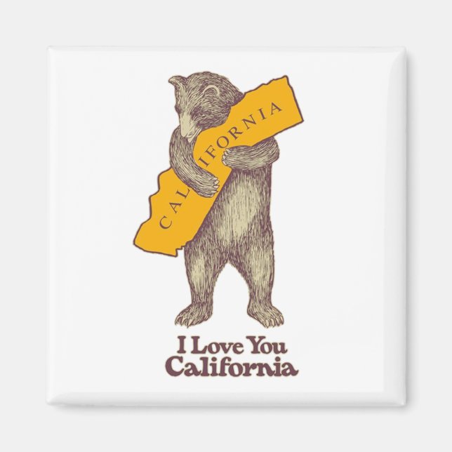 Aimant Je T'Aime Californie (Devant)