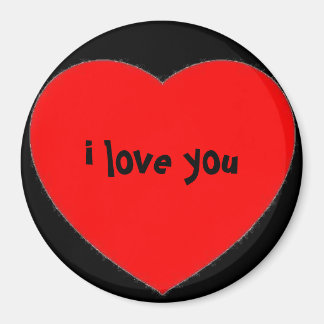 Aimant "je t'aime" dans le coeur