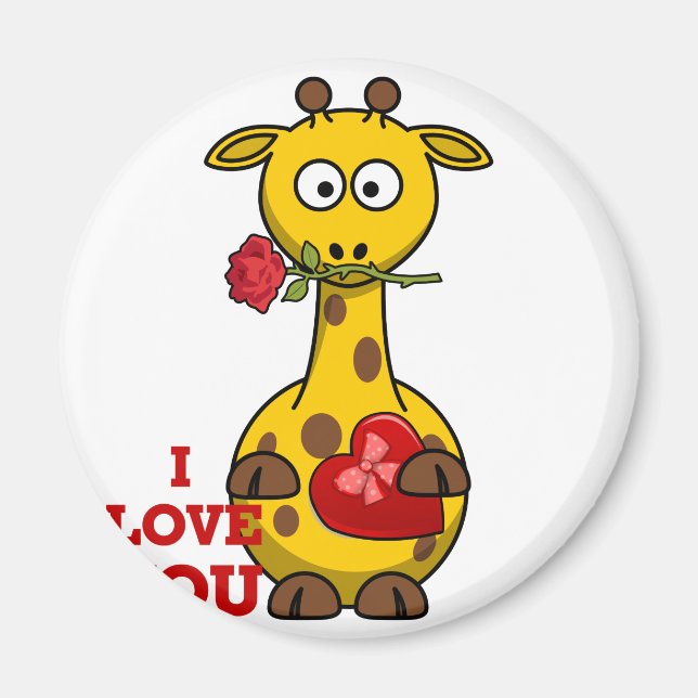 Aimant je t'aime girafe (Devant)
