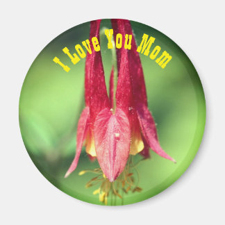 Aimant Je t'aime maman fleur de columbine
