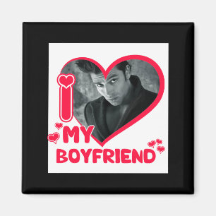 Aimant Je T'aime Mon Petit Ami Photo Personnalisée Cœur A