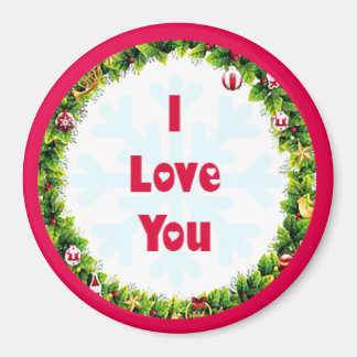 Aimant Je t'aime Noël