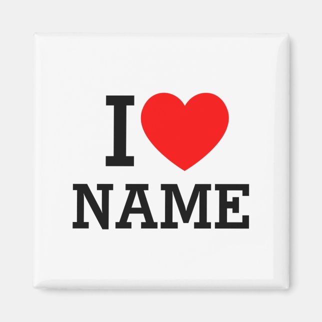 Aimant Je T'aime Nom T Shirt  (Devant)