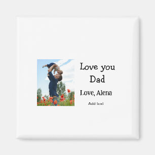 Aimant Je t'aime papa fête des pères élégant ajouter du t