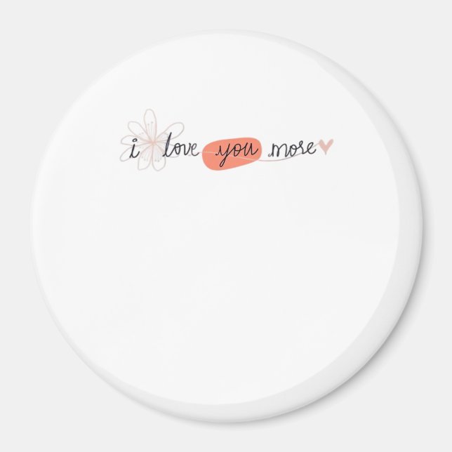 Aimant Je t'aime plus Citation romantique simple  (Devant)