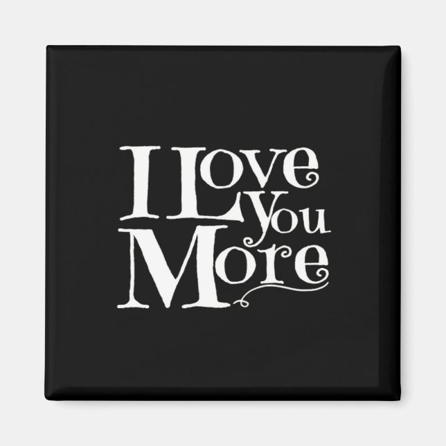 Aimant Je t'aime plus doux design romantique  (Devant)