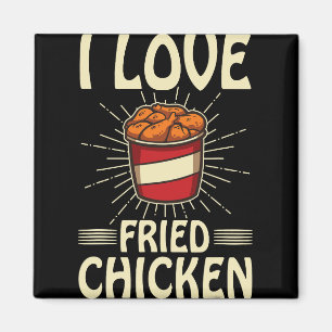 Aimant Je T'aime Poulet Frit Drôle de Vêtement de Nourrit