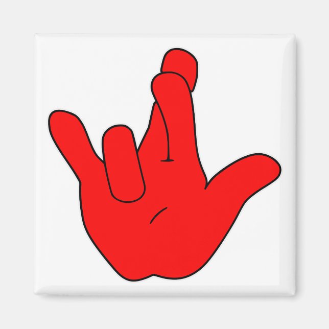 Aimant Je t'aime vraiment ASL ©WhiteTigerLLC.Com (Devant)