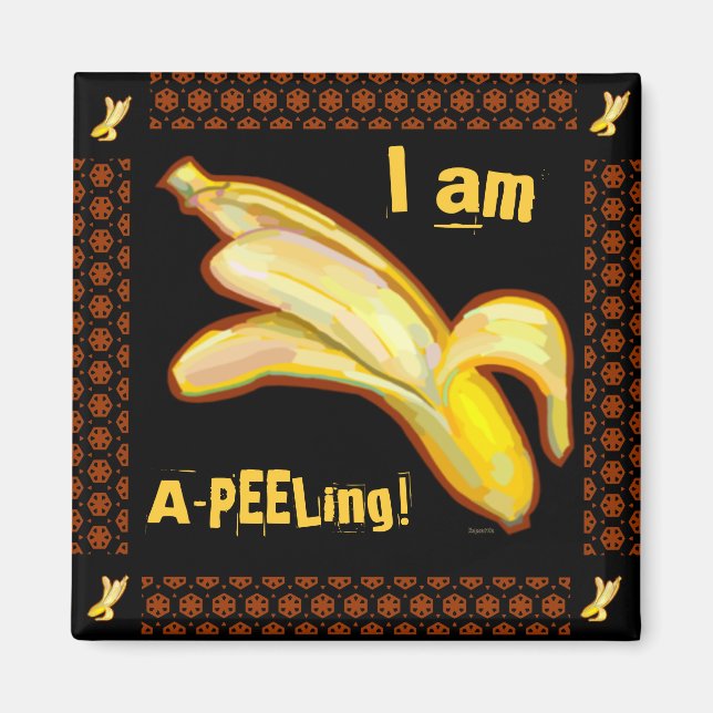 Aimant Je trouve les bananes APPÉTISSANTES (Devant)