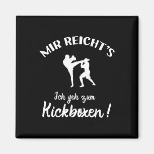 Aimant Je vais au kickboxing - Kick-boxer Kickboxing 