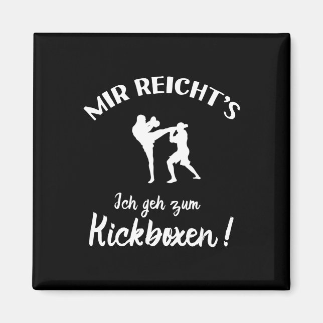 Aimant Je vais au kickboxing - Kick-boxer Kickboxing  (Devant)