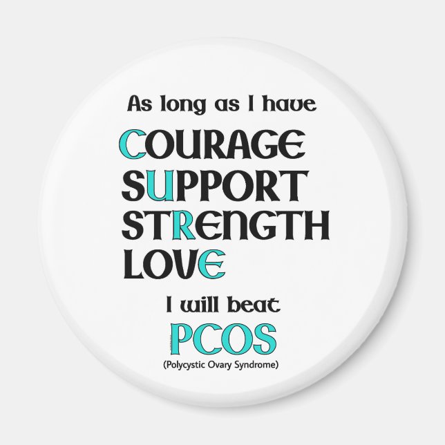 Aimant Je vais battre PCOS (Devant)