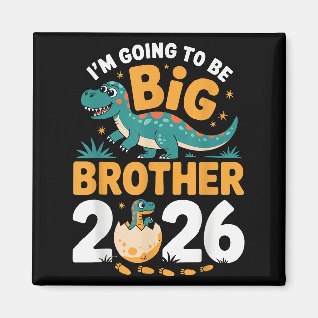 Aimant Je vais être Big Brother 2026 - Grossesse Dino (Devant)