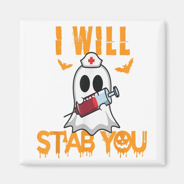 Aimant Je Vais Vous Te Te Drôle Fantôme Infirmière Hallow (Devant)