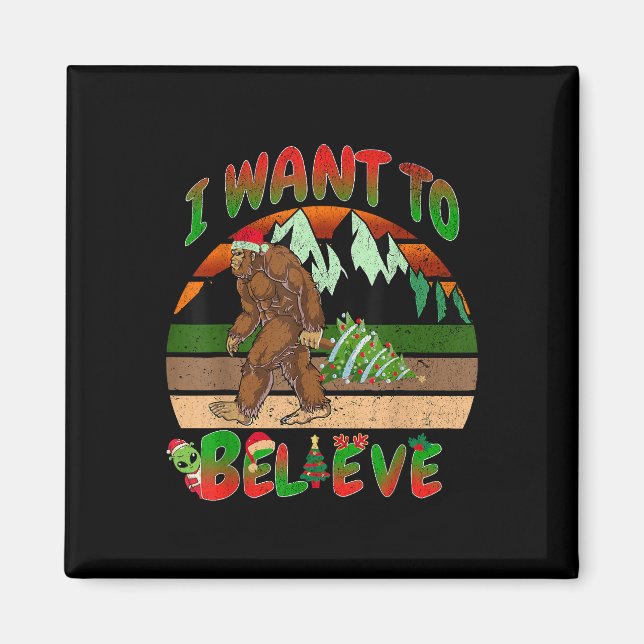Aimant Je Veux Croire Les Aliens De Bigfoot Tree (Devant)